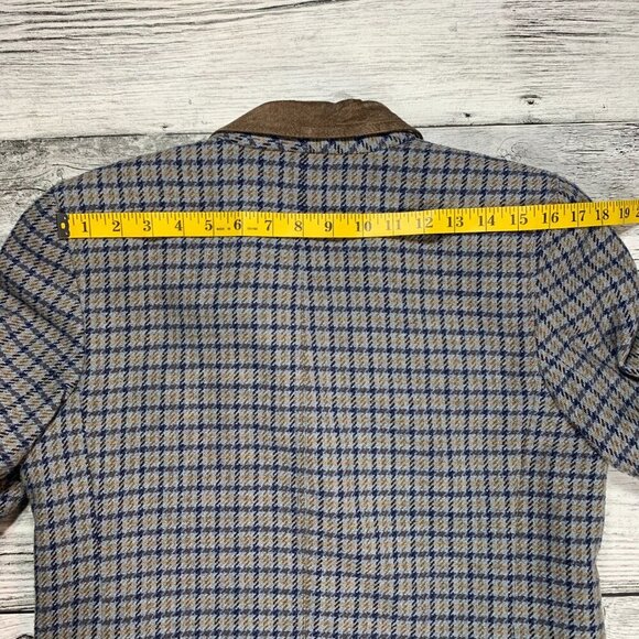 Vintage Lizsport Wool Blend Plaid Tweed Blazer - Picture 10 of 15